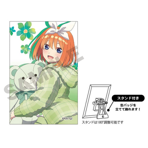 『五等分の花嫁∫∫』アート缶バッジ 中野四葉 ぬいぐるみ【202502再販】